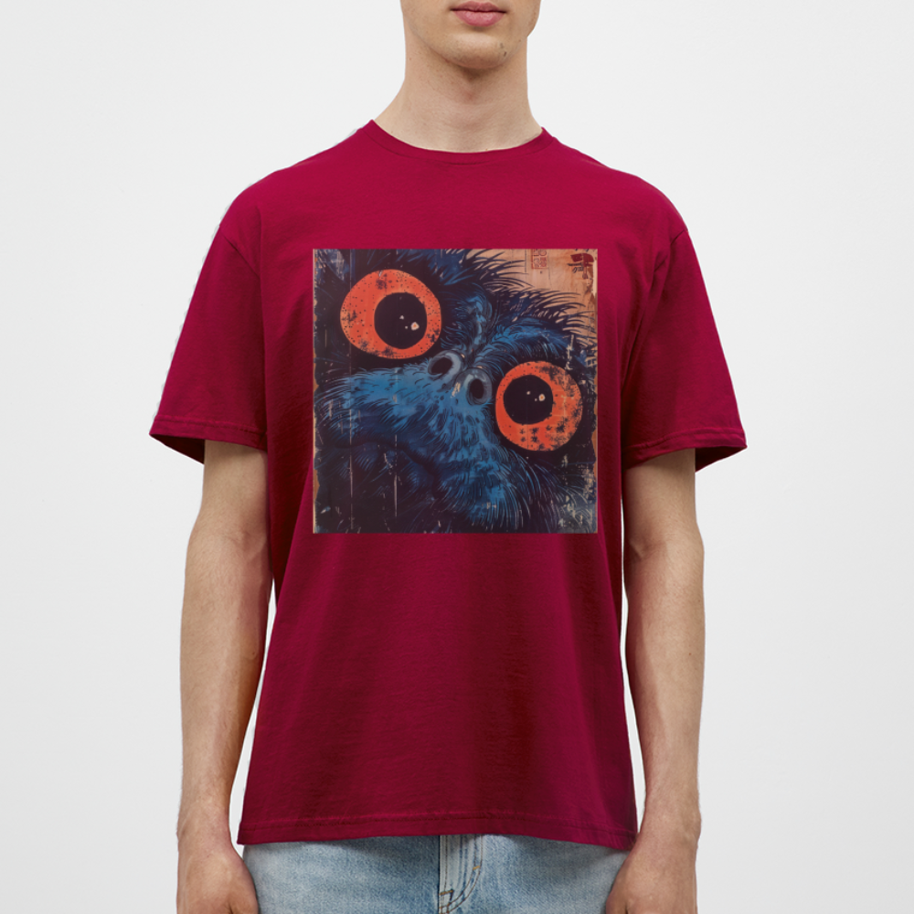 Den blå vännen, T-shirt herr - tegelröd