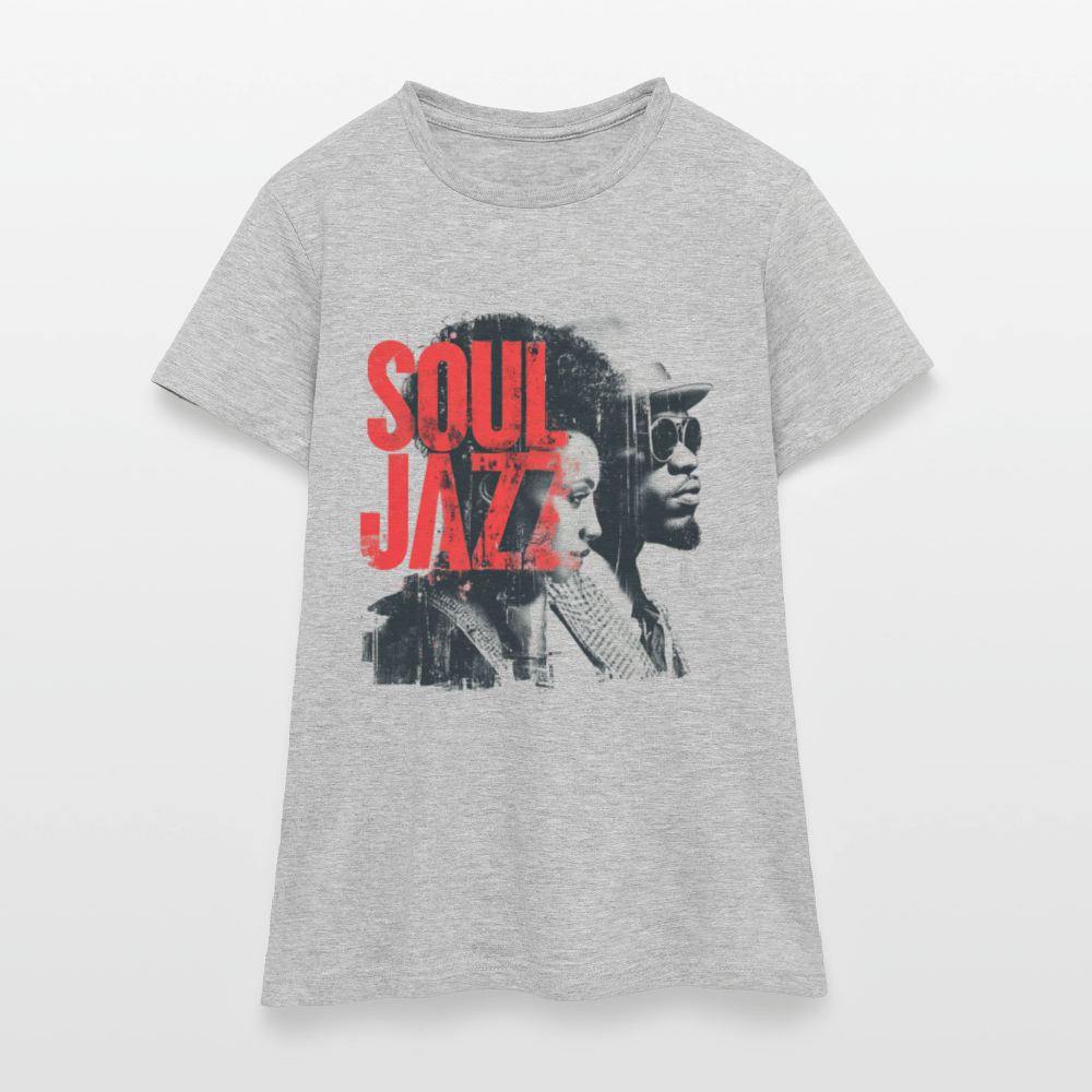 The Essence of Soul Jazz, T-shirt dam - gråmelerad