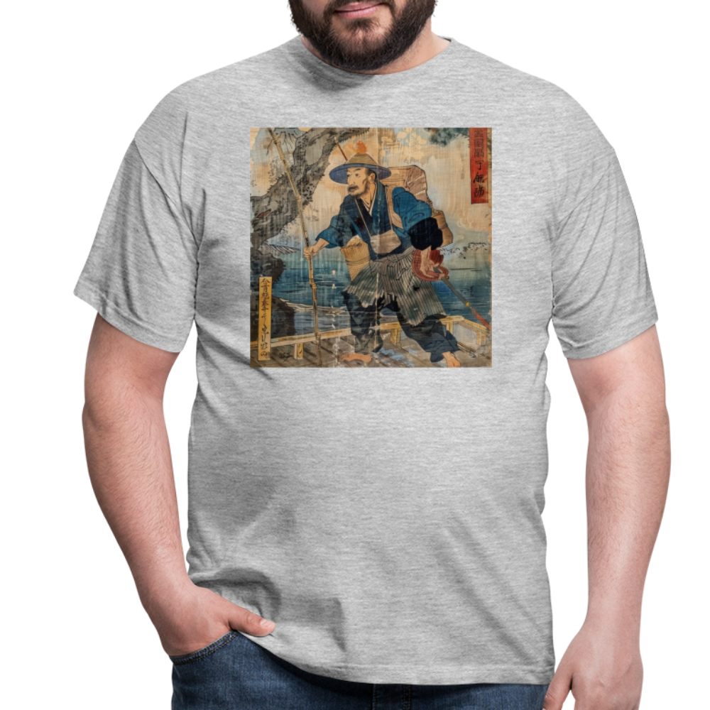 Fiskaren som bytte karriär, T-shirt herr - gråmelerad