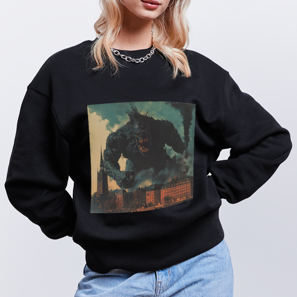 Helvetesstorm över Staden, Ekologisk oversizetröja RADDER unisex från Stanley/Stella - svart