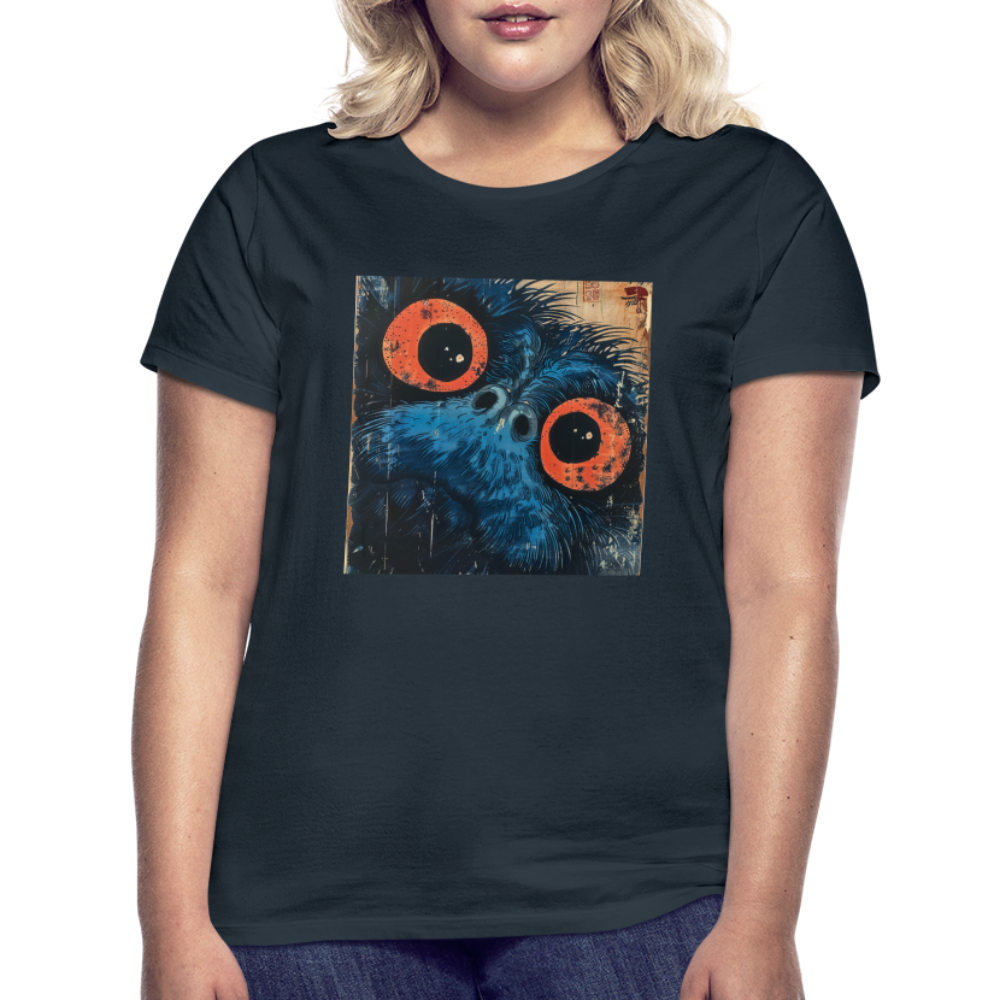 Den blå vännen, T-shirt dam - marinblå