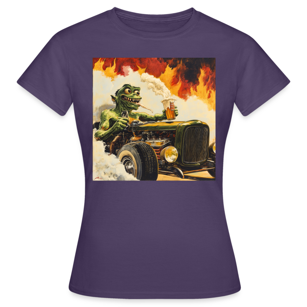 Ragg-Rex, T-shirt dam - mörklila