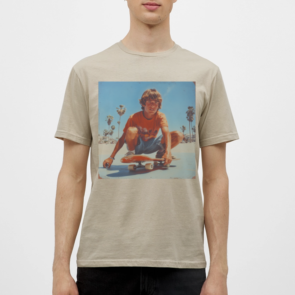 Sunset Vibes, 70s Style, T-shirt herr - sandbeige