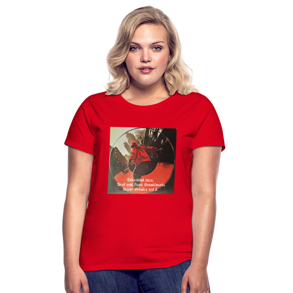 Super Breaks vol 2, T-shirt dam - röd