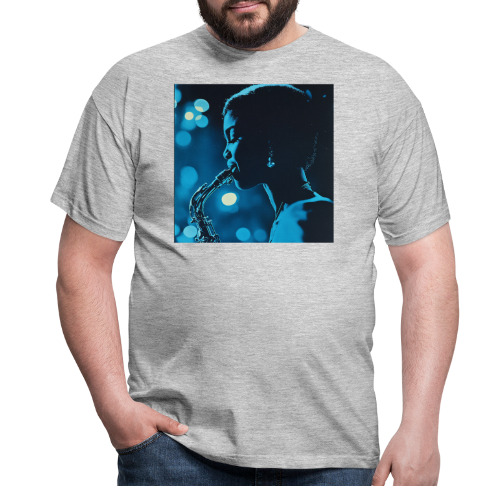 Blå toner i skymningen, T-shirt herr - gråmelerad