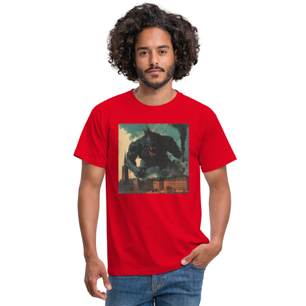 Helvetesstorm över Staden, T-shirt herr - röd