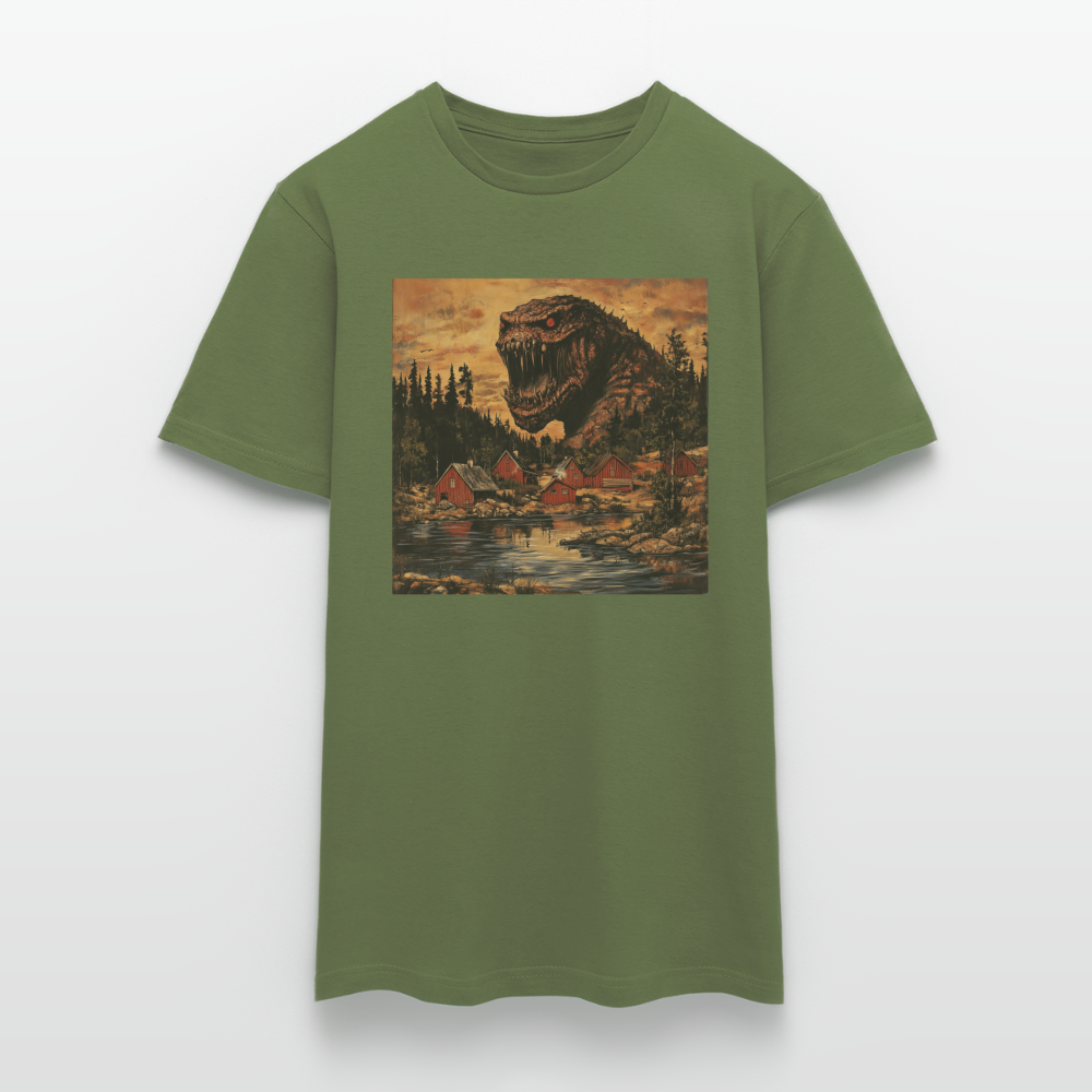 När Draken Vaknade vid Siljan, T-shirt herr - Militärgrön