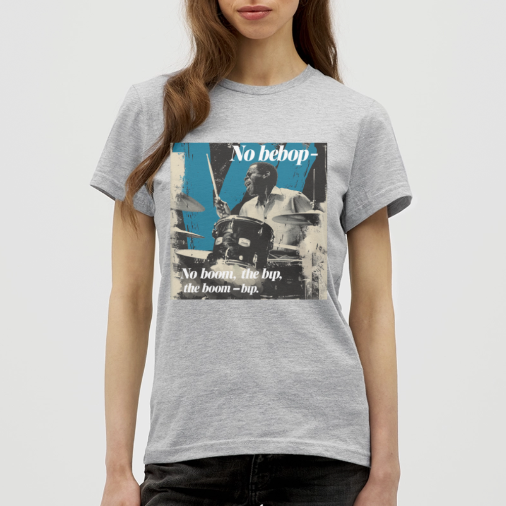 Push It Bebop, T-shirt dam - gråmelerad