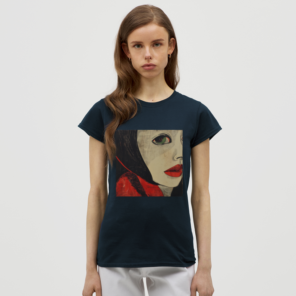 Fiskarfruns öga, T-shirt dam - marinblå