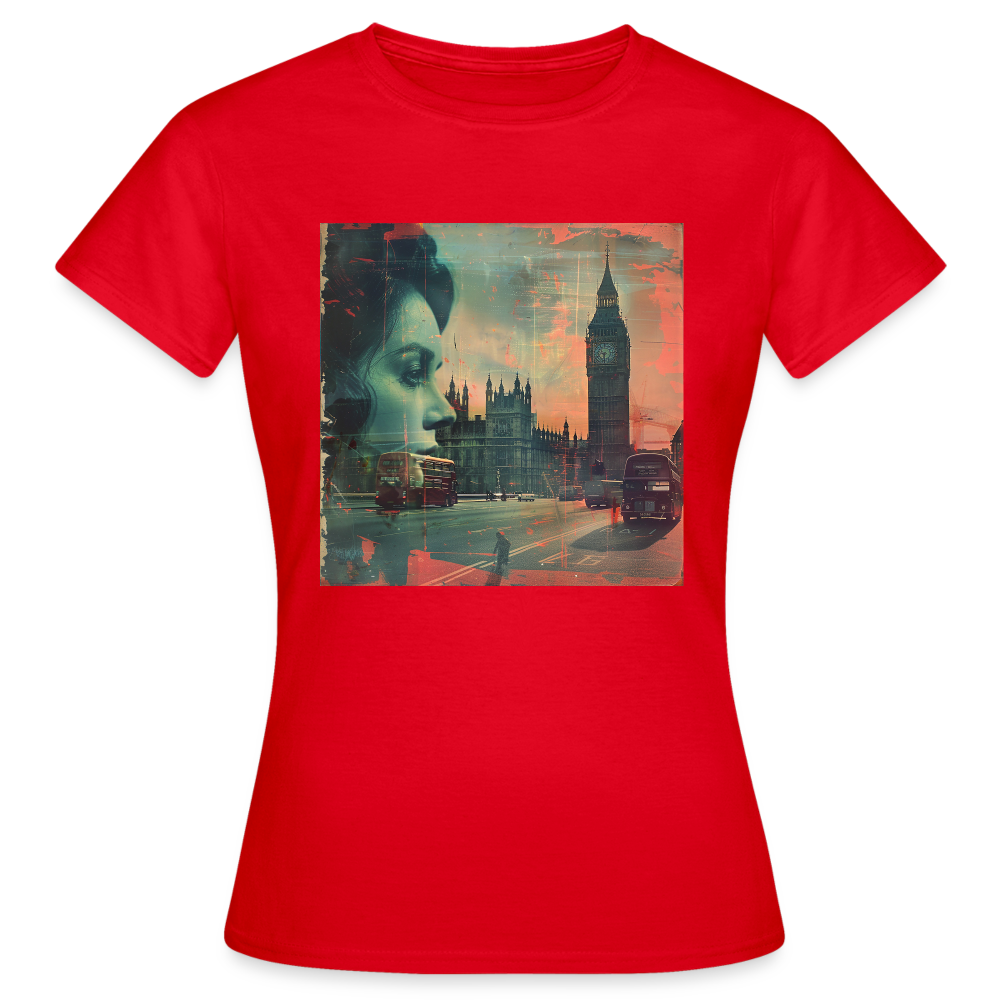 The Beat of London, T-shirt dam - röd