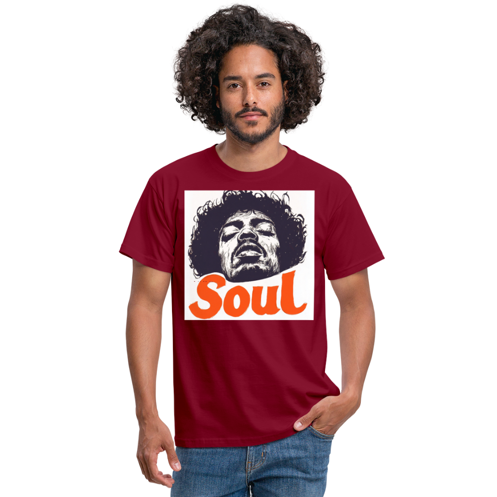 Kärlek, frihet och rättvisa, T-shirt herr - tegelröd