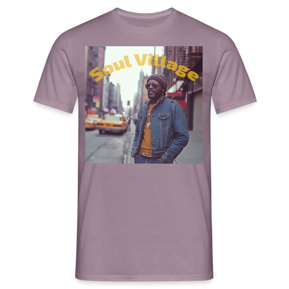 Soul Village, T-shirt herr - lilagrå
