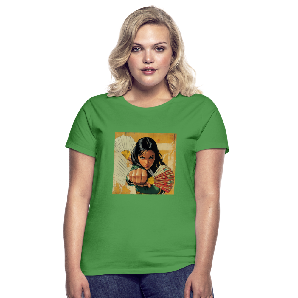 Blå Lotus , T-shirt dam - kellygrön