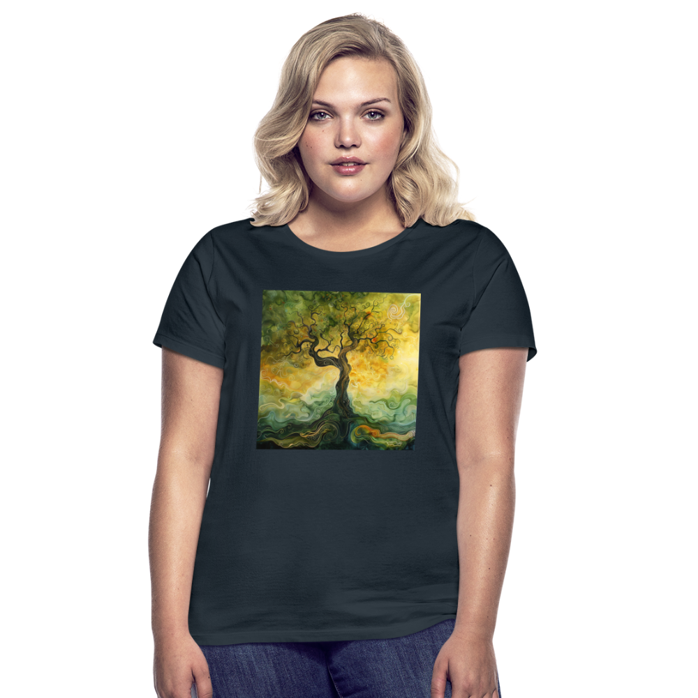 Trädets visdom, T-shirt dam - marinblå
