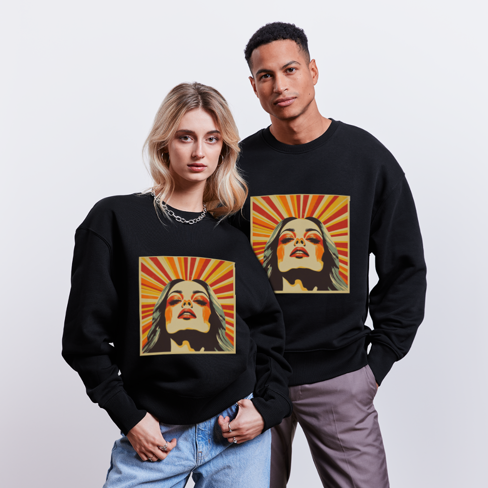 Sun Girl, Ekologisk oversizetröja RADDER unisex från Stanley/Stella - svart