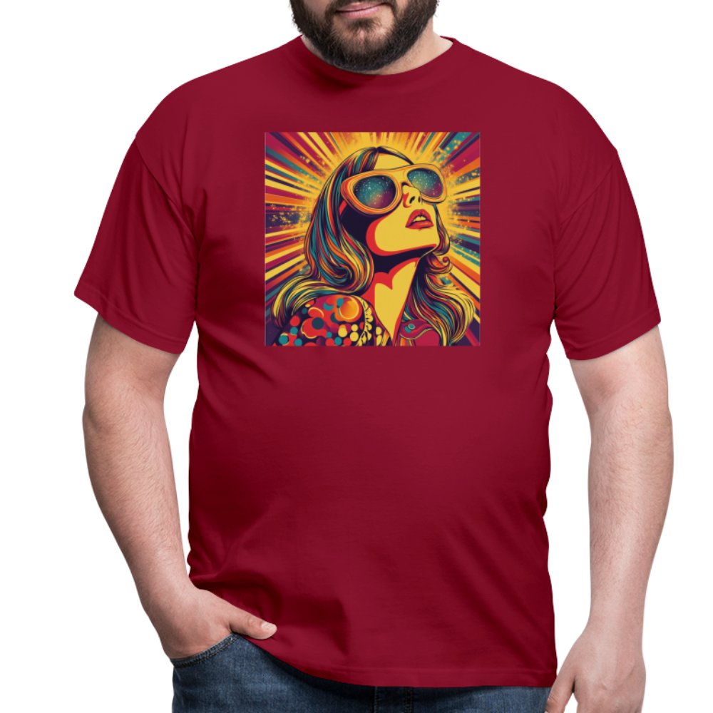 Disco Fever, T-shirt herr - tegelröd