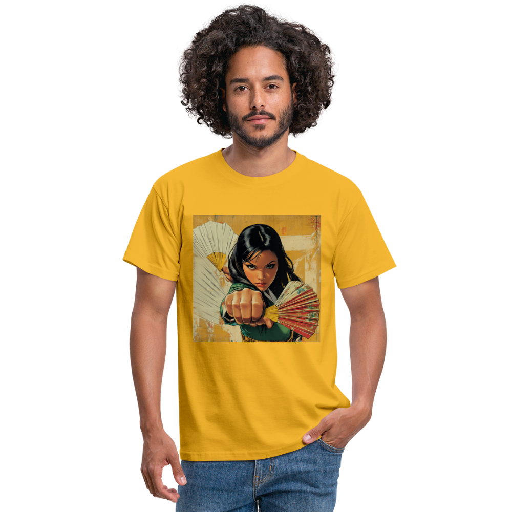 Blå Lotus, T-shirt herr - gul