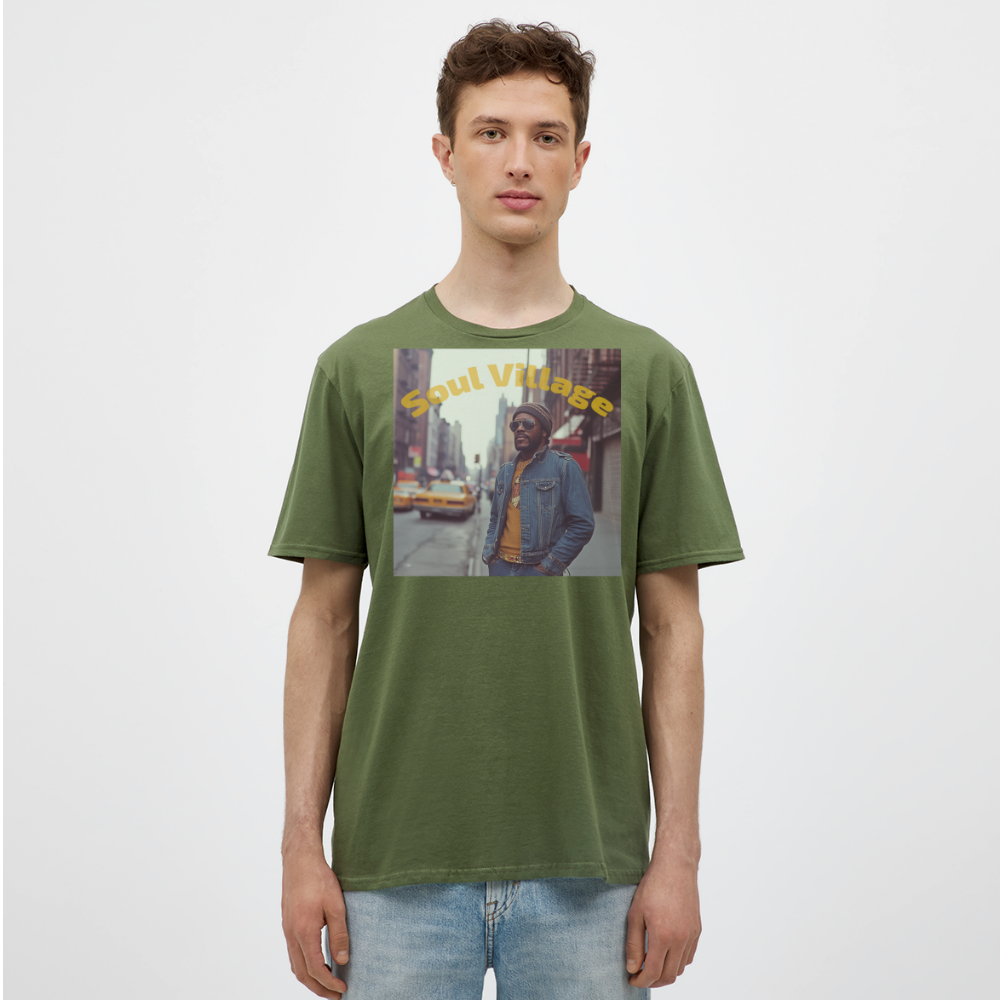 Soul Village, T-shirt herr - Militärgrön