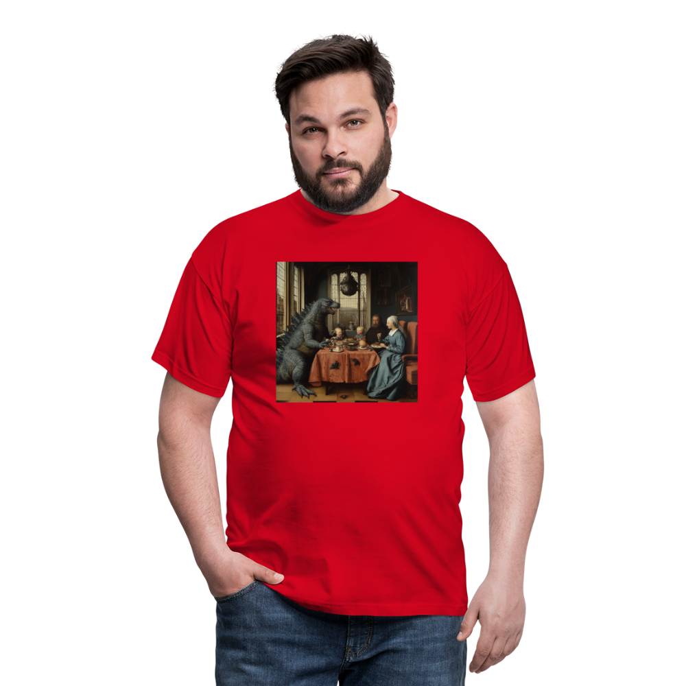 Familjens Fest med Gäst,T-shirt herr - röd