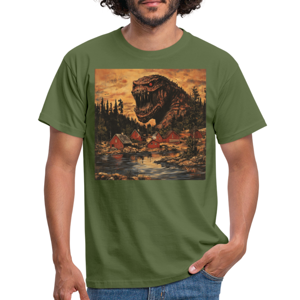 När Draken Vaknade vid Siljan, T-shirt herr - Militärgrön