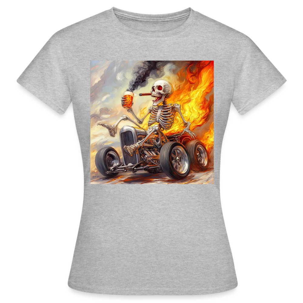 Knekta Krash, T-shirt dam - gråmelerad
