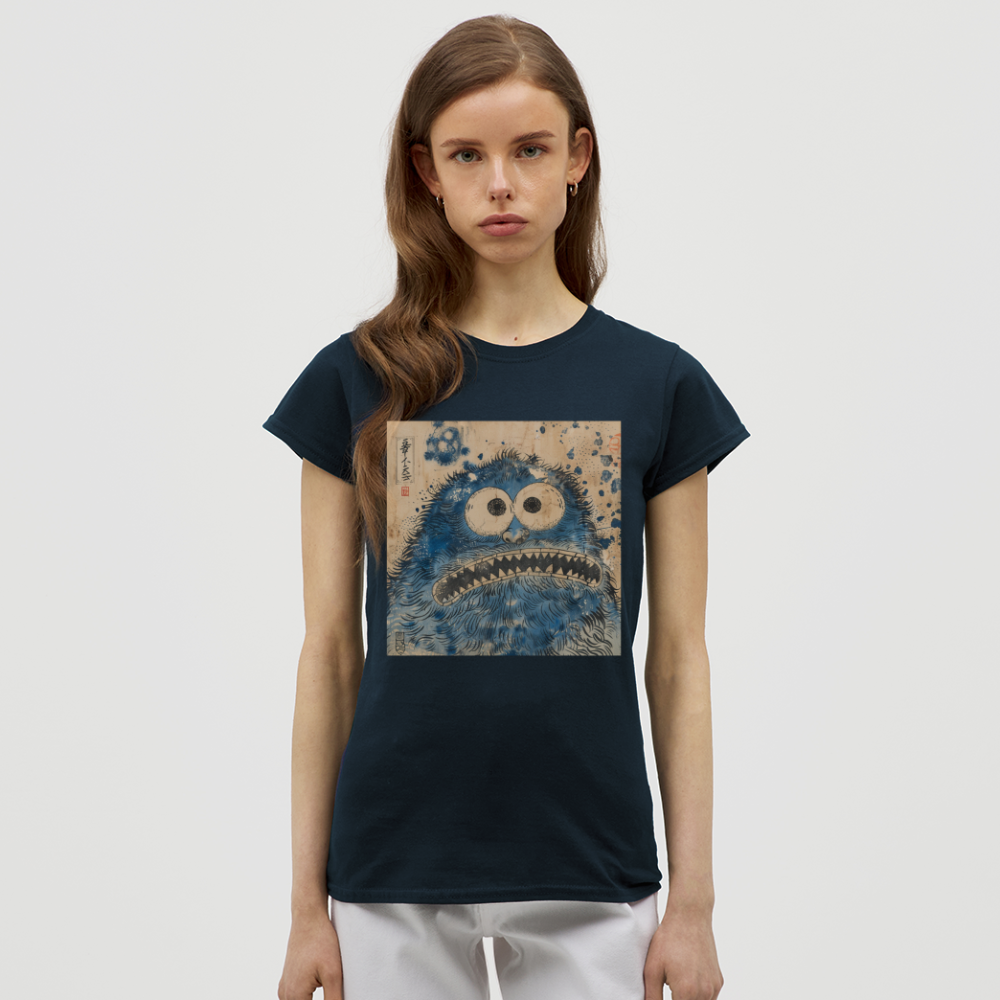 Uramiko ramlar i vattnet, T-shirt dam - marinblå