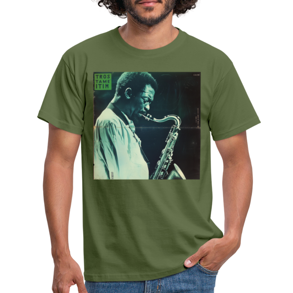 Gåtfull figur i jazzens underground, T-shirt herr - Militärgrön