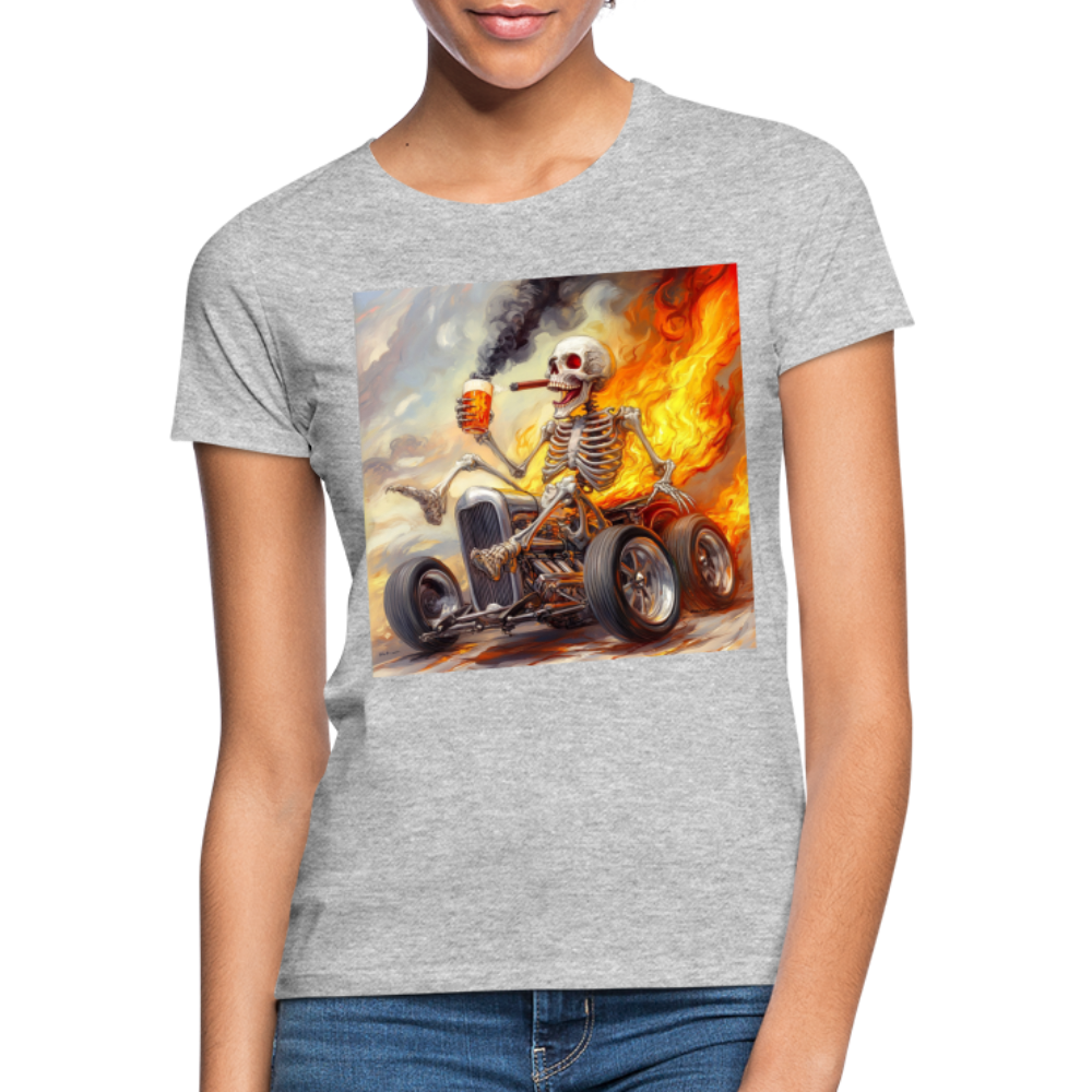 Knekta Krash, T-shirt dam - gråmelerad