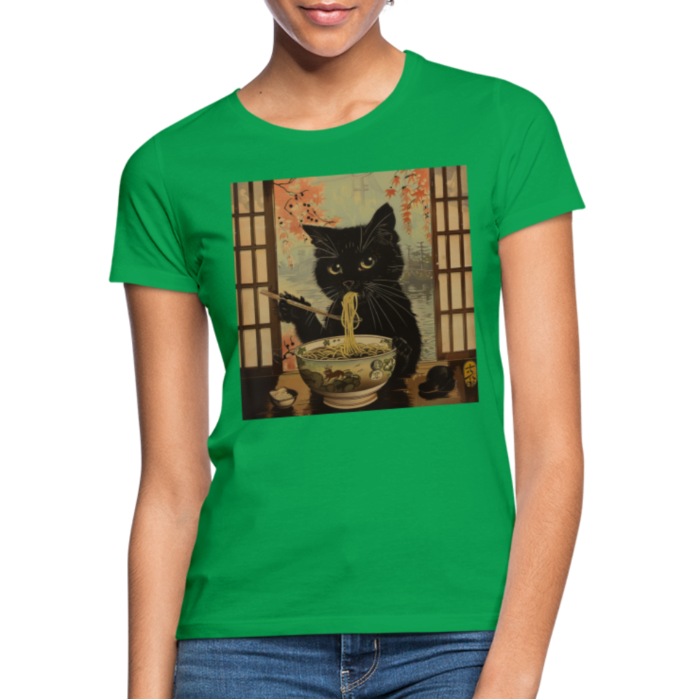 Ramenkatt, T-shirt dam - kellygrön