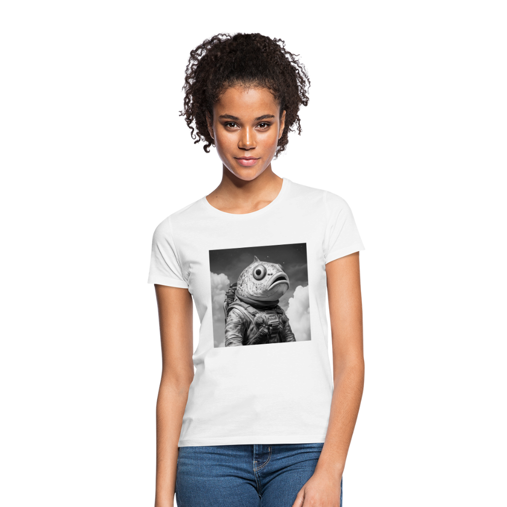 En ensam simtur i universum, T-shirt dam - vit
