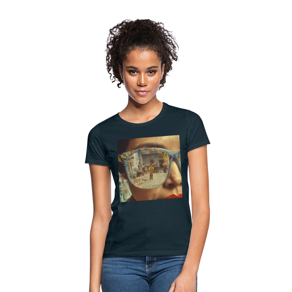Reflektioner av Anderna, T-shirt dam - marinblå