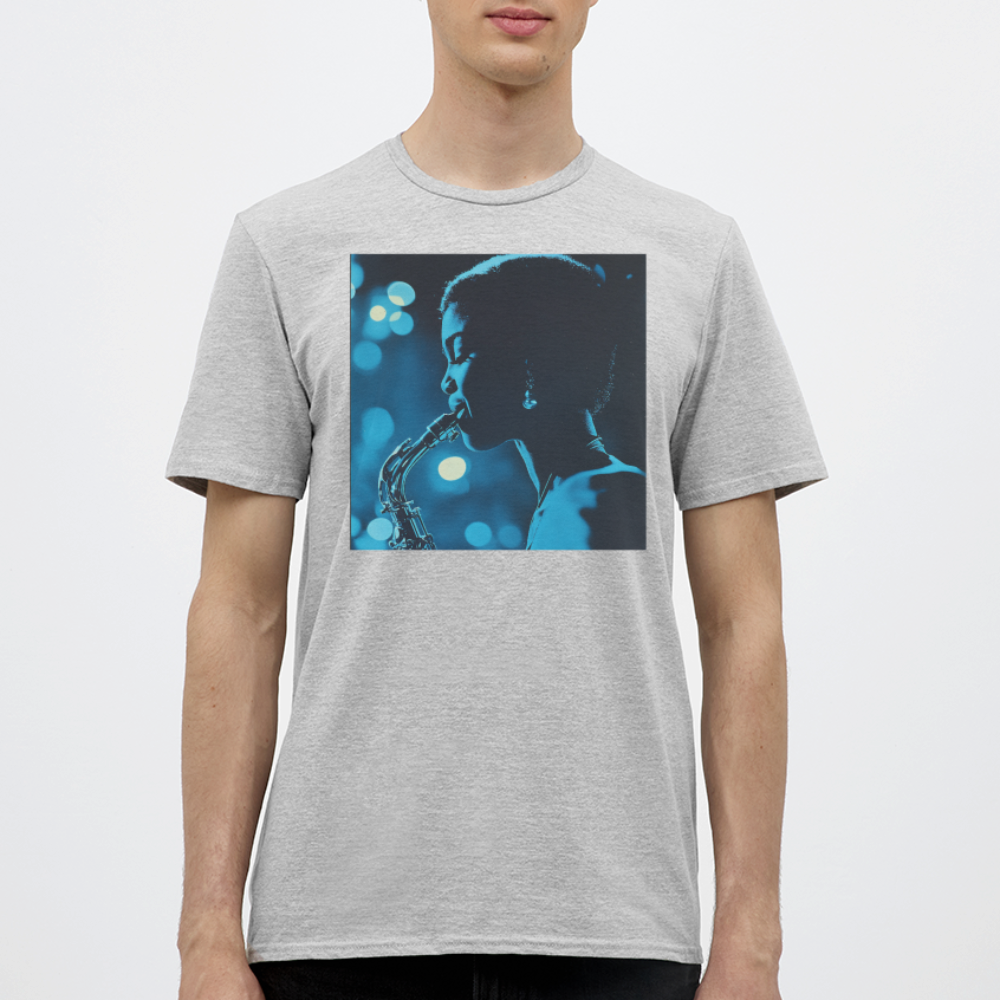 Blå toner i skymningen, T-shirt herr - gråmelerad