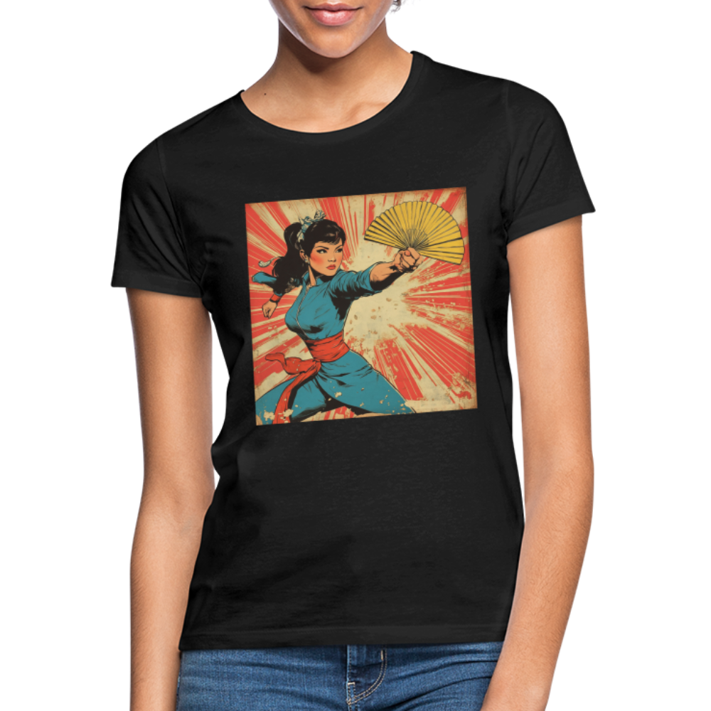 Solfjädern, T-shirt dam - svart