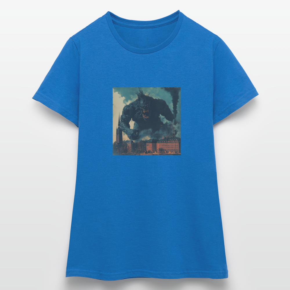 Helvetesstorm över Staden, T-shirt dam - royalblå