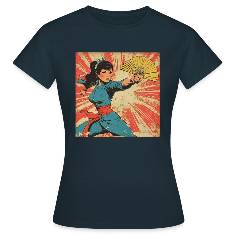 Solfjädern, T-shirt dam - marinblå
