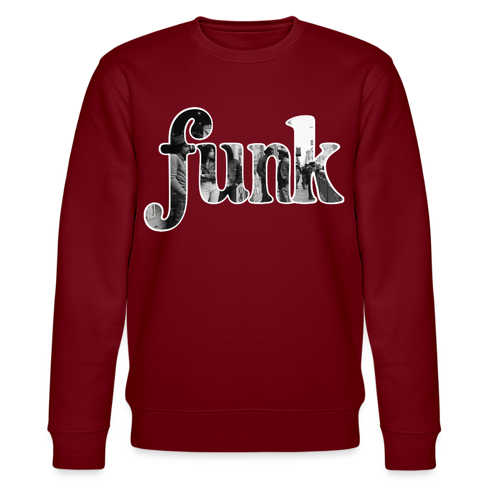 Funk Vibes, Ekologisk sweatshirt CHANGER unisex från Stanley/Stella - vinröd