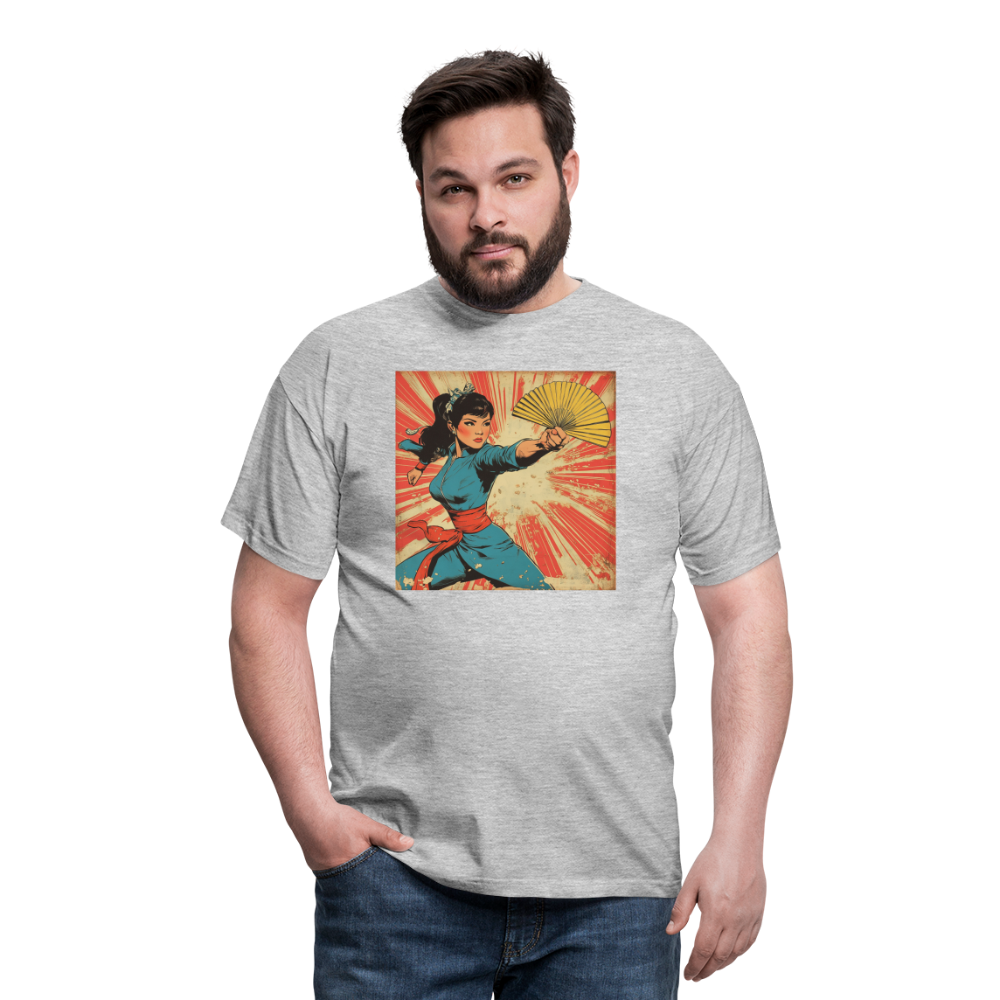 Solfjädern, T-shirt herr - gråmelerad