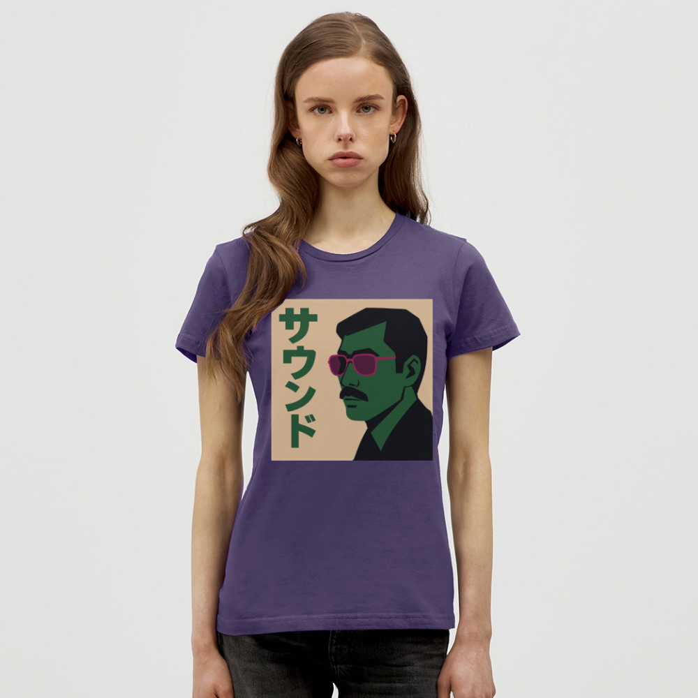 Nippon Sound, T-shirt dam - mörklila