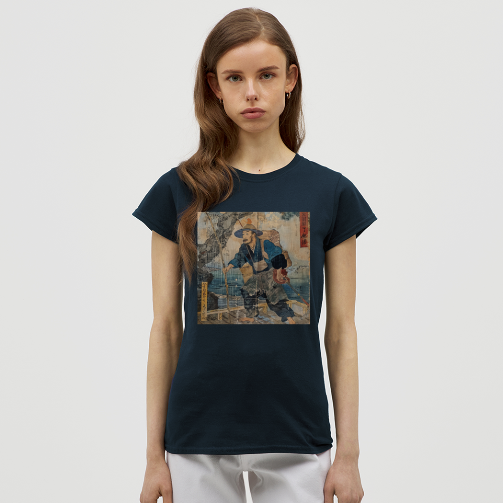 Fiskaren som bytte karriär, T-shirt dam - marinblå