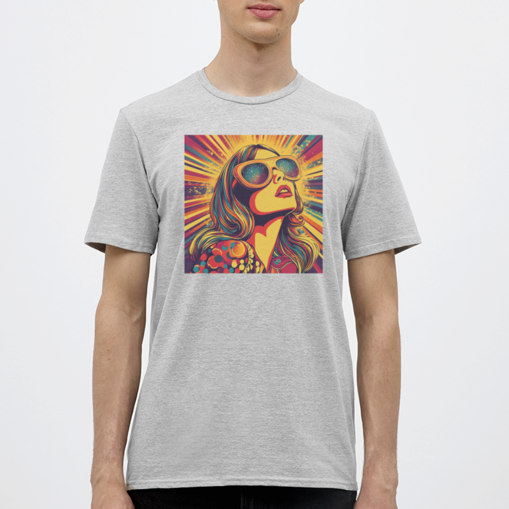 Disco Fever, T-shirt herr - gråmelerad