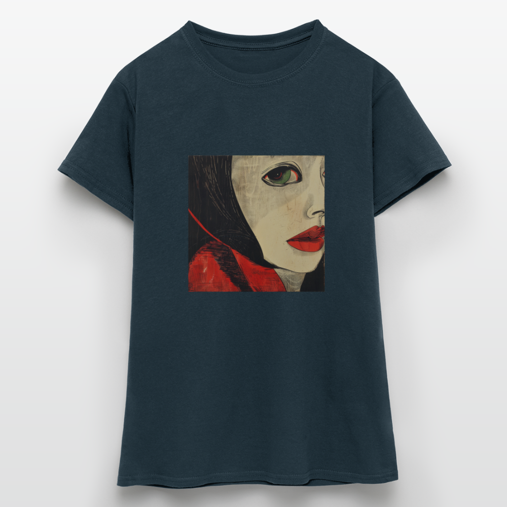 Fiskarfruns öga, T-shirt dam - marinblå
