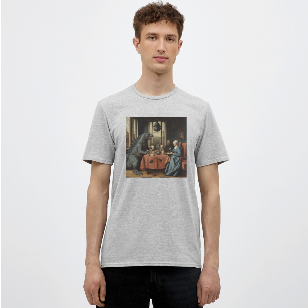 Familjens Fest med Gäst,T-shirt herr - gråmelerad