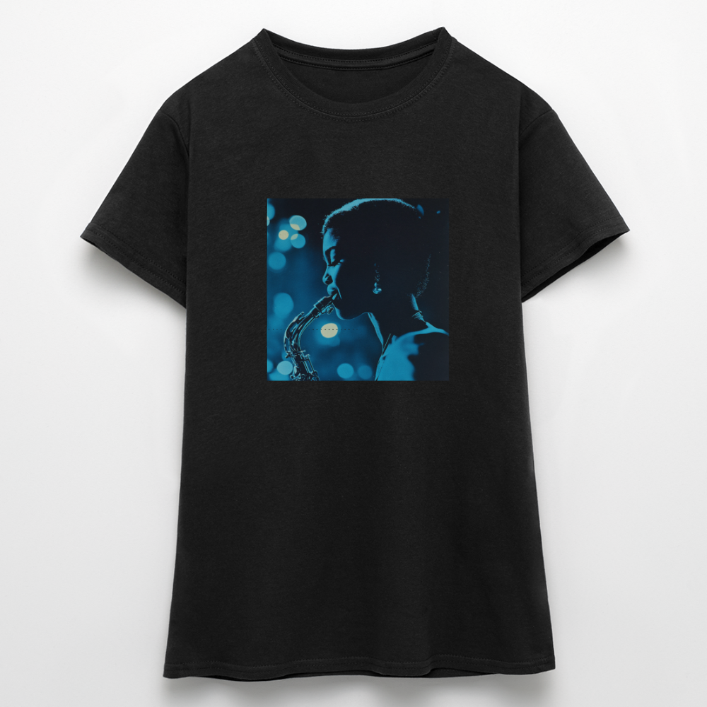 Blå toner i skymningen, T-shirt dam - svart