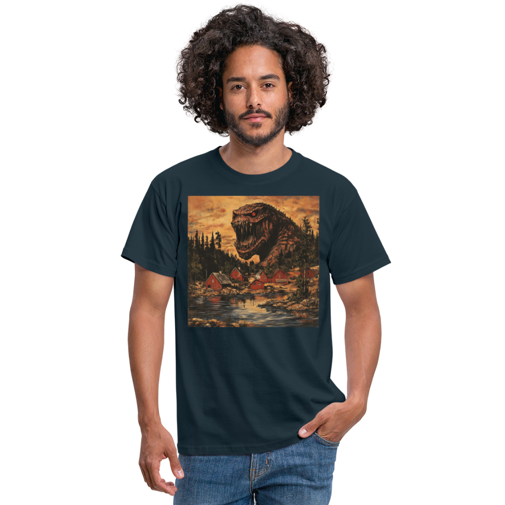 När Draken Vaknade vid Siljan, T-shirt herr - marinblå