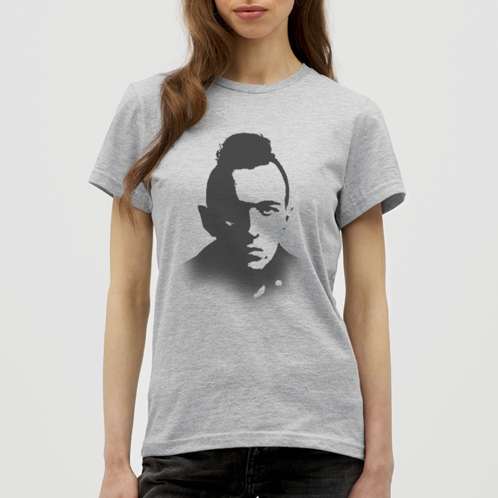 Stencil of Rebellion, T-shirt dam - gråmelerad