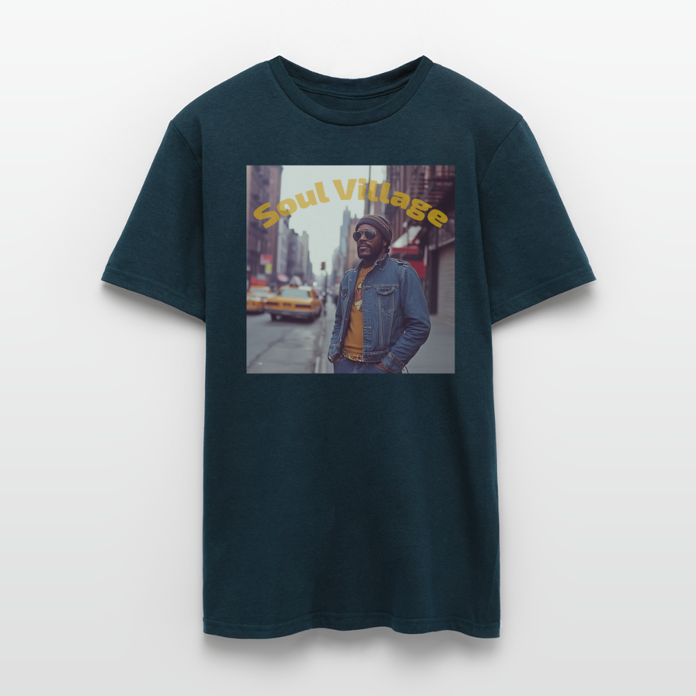 Soul Village, T-shirt herr - marinblå