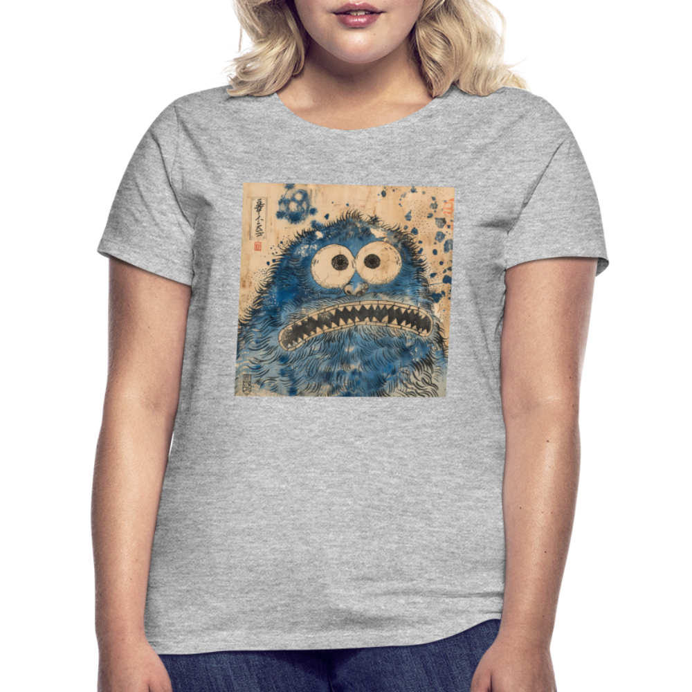 Uramiko ramlar i vattnet, T-shirt dam - gråmelerad