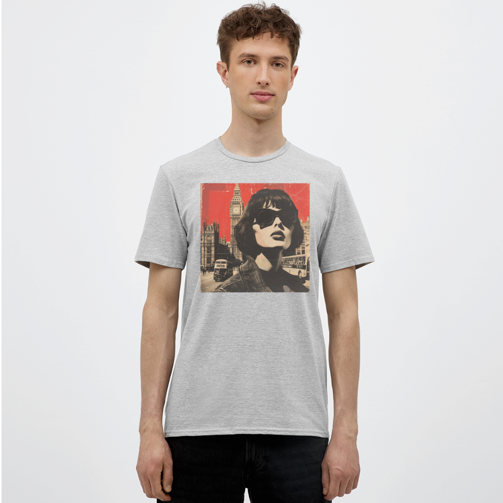 T-shirt herr - gråmelerad