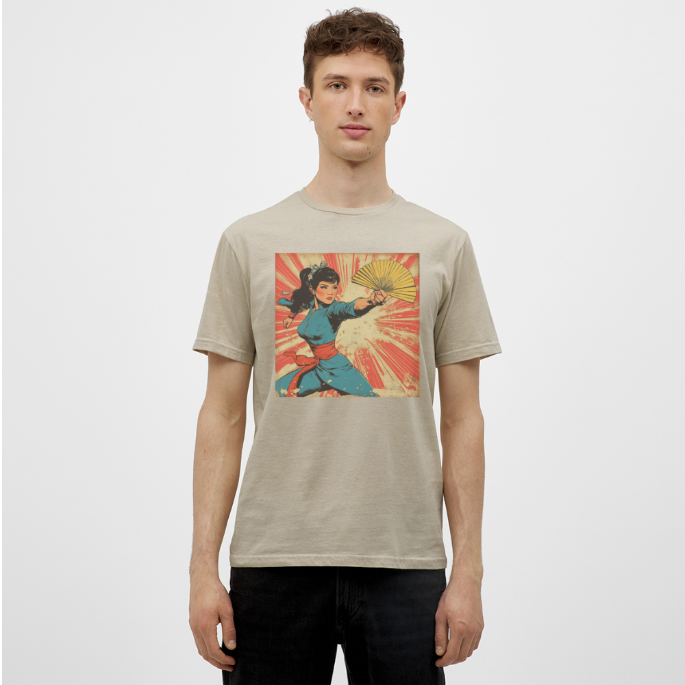 Solfjädern, T-shirt herr - sandbeige