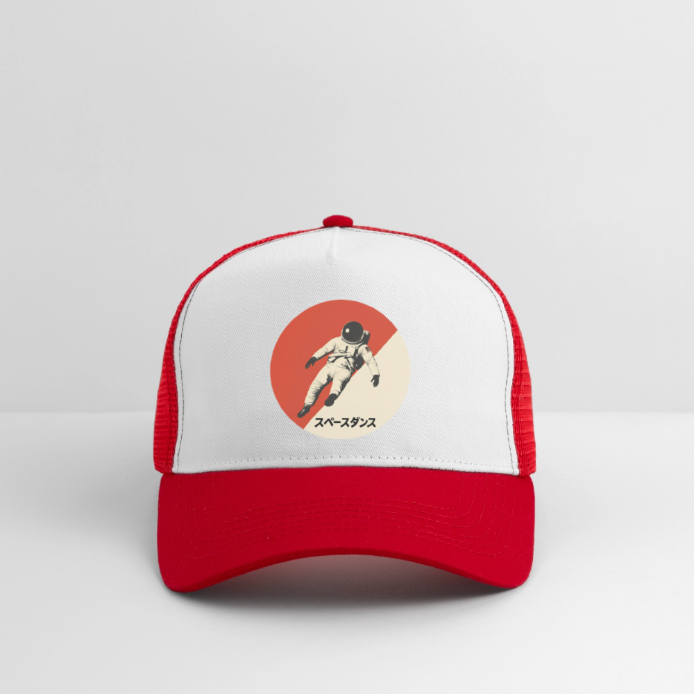 Space Dance, Trucker Cap - vit/röd
